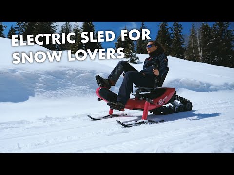 The E-Trace electric sled from Arosno is a new way to explore snowy slopes