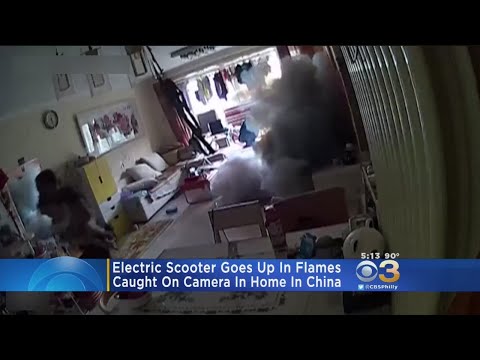Electric Scooter Goes Up In Flames Inside Home