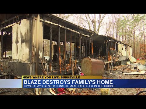 Blaze destroys family&#039;s home