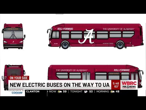 New electric buses on the way to Univ. of Alabama