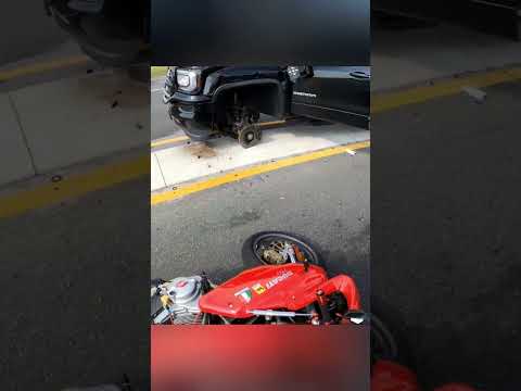 Biker Almost Gets Hit By A Pickup Truck After Crazy Accident! 😨