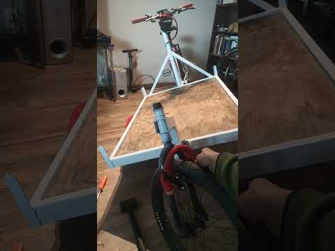 the last piece of the homemade electric cargo bike