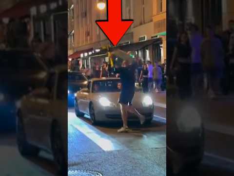 Electric Scooter Rage: Throws Ride At Porsche *Who&#039;s Wrong?* 😱 #dashcam #roadrage #electricscooter