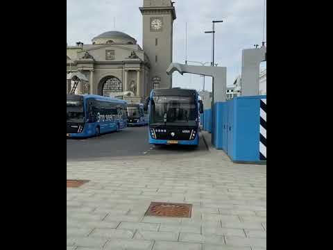 How electric buses works ? Electric bus charging station in Moscow
