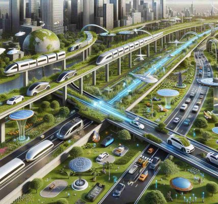 A realistic image in high definition showing futuristic travel solutions. A variety of futuristic vehicles are seen, such as autonomous electric cars on smart roads, high-speed magnetic levitation trains, aerial taxis, and solar-powered ships. The transportation structures incorporate elements like renewable energy sources, greenery for carbon sequestration, smart traffic control systems, and advanced navigation technologies. The scene depicts a balance of urban and natural landscapes, thus indicating careful planning and sustainable development in the future of transportation.